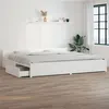 Image de vidaXL Bedframe met lades wit 180x200 cm Super King Size3103575