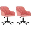 Image de Lot de 2 chaise vidaxl en plastique non pliable interieur H. 72 cm rose