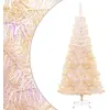 Image de Sapin de Noël artificiel pointes iridescentes Blanc 240 cm PVC