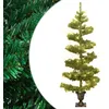 Image de vidaXL Arbre de Noël Hélicoïdal Pré-éclairé avec Pot, Sapin de Noël avec LED, Décoration de Vacances, Ornement de Fête 344649