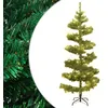 Image de Arbre de Noël hélicoïdal pré éclairé et support vert 180 cm PVC
