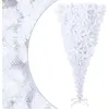 Image de vidaXL Sapin de Noël Artificiel Renversé avec Support Décoration de Noël Ornement de Vacances Décoration de Fête Salle de Séjour Blanc 240 cm