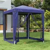 Image de Tente de fête avec 4 parois latérales en maille Bleu 2x2 m PEHD