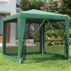 Image de vidaXL Partytent met 4 mesh zijwanden 2,5x2,5 m HDPE groen319223