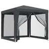 Image de Tente de fête 4 parois latérales en maille Anthracite vidaXL 2.5x2.5 m