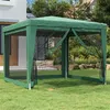 Image de vidaXL Partytent met 4 mesh zijwanden 3x3 m HDPE groen319228