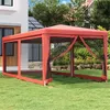 Image de vidaXL Partytent met 6 mesh zijwanden 3x6 m HDPE rood319240