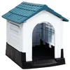 Image de vidaXL Niche pour Chien Bleu 57x68x66 cm Polypropylène Cage Chenil Cabane 152227