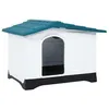 Image de vidaXL Niche pour Chien Bleu 90,5x68x66 cm Polypropylène Cage Chenil Cabane 152229