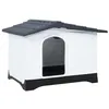 Image de vidaXL Niche pour chien Gris 90,5x68x66 cm Polypropylène 152230