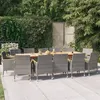 Image de vidaXL 13-delige Tuinset met kussen grijs3103595