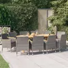 Image de vidaXL 11-delige Tuinset met kussens grijs3103603