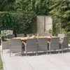 Image de vidaXL 13-delige Tuinset met kussens grijs3103607