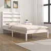 Image de vidaXL Bedframe massief grenenhout wit 100x200 cm3103639