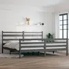 Image de vidaXL Bedframe massief grenenhout grijs 200x200 cm3103735