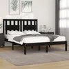 Image de vidaXL Bedframe massief grenenhout zwart 200x200 cm3103957
