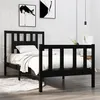 Image de vidaXL Bedframe massief hout zwart 75x190 cm3104092
