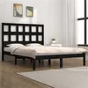 Image de vidaXL Bedframe massief grenenhout zwart 140x190 cm3104462