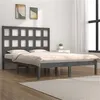 Image de vidaXL Bedframe massief grenenhout grijs 200x200 cm3104500