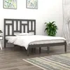 Image de vidaXL Bedframe massief grenenhout grijs 200x200 cm3104565