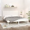 Image de vidaXL Cadre de Lit Meuble de Chambre à Coucher Double Adulte Cadre à Lattes sur Pied Sommier à Lattes Blanc Bois Massif 180x200 cm