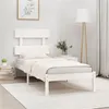Image de vidaXL Bedframe massief hout wit 90x190 cm3104639