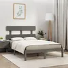 Image de vidaXL Bedframe massief hout grijs 200x200 cm3104695