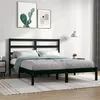 Image de vidaXL Bedframe massief grenenhout zwart 140x190 cm3104917