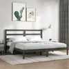 Image de vidaXL Bedframe massief grenenhout grijs 200x200 cm3104955