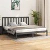 Image de vidaXL Bedframe massief grenenhout grijs 200x200 cm3105182