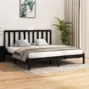 Image de vidaXL Bedframe massief grenenhout zwart 200x200 cm3105184