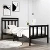 Image de vidaXL Bedframe massief hout zwart 75x190 cm3105344