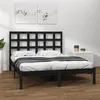Image de vidaXL Bedframe massief hout zwart 200x200 cm3105494