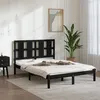 Image de vidaXL Bedframe massief grenenhout zwart 140x190 cm3105584