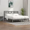 Image de vidaXL Bedframe massief hout grijs 200x200 cm3105817