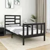 Image de vidaXL Bedframe massief hout zwart 75x190 cm3105889