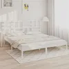 Image de vidaXL Cadre de lit Blanc Bois massif 180x200 cm Super King