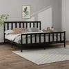Image de vidaXL Bedframe massief grenenhout zwart 200x200 cm3106727