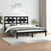 Image de vidaXL Bedframe massief grenenhout zwart 200x200 cm3107377