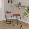 Image de Tabourets de bar Gavin lot de 2 45x40x63cm bois massif manguier
