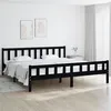 Image de vidaXL Bedframe massief hout zwart 160x200 cm810693