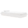 Image de Cadre de lit Blanc Bois massif 90x200 cm