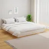 Image de vidaXL Cadre de Lit Sommier à Lattes Double Adulte Cadre à Lattes sur Pied Chambre à Coucher Maison Intérieur Blanc Bois Massif 160x200 cm