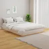 Image de Cadre de lit sans matelas blanc bois massif