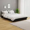 Image de vidaXL Bedframe massief hout zwart 140x190 cm819956