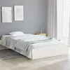 Image de Cadre de lit sans matelas blanc bois massif 90x200 cm