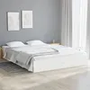 Image de Cadre de lit sans matelas blanc bois massif 135x190 cm