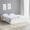 Image de Cadre de lit sans matelas blanc bois massif 140x190 cm
