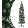 Image de vidaXL Kunstkerstboom smal met standaard 180 cm PVC345166