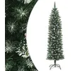 Image de vidaXL Kunstkerstboom smal met standaard 210 cm PVC345167